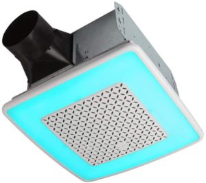 Broan-NuTone AER110RGBL ChromaComfort 110 CFM Ventilation Fan with 24 Color Selectable LED